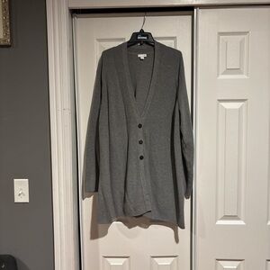 J. Jill Gray V-Neck Button Cardigan